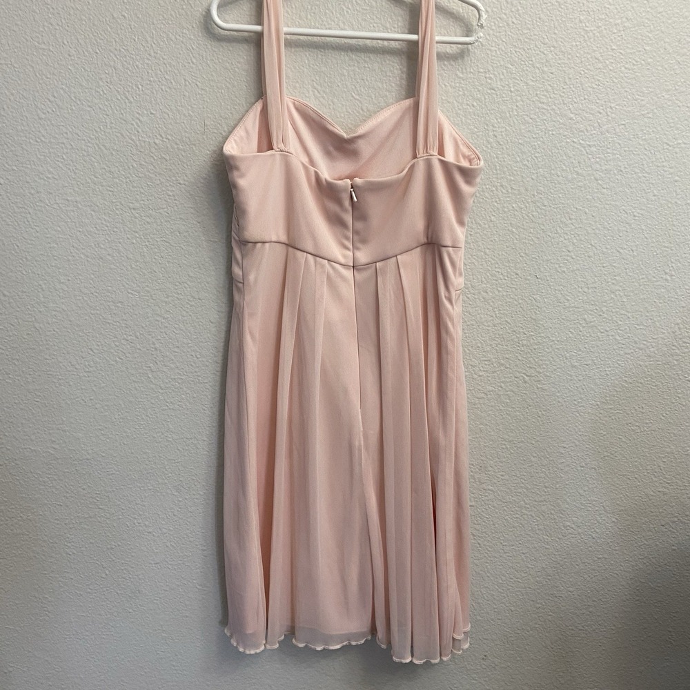 Junior Bridesmaid/ Flower Girl Dress Size 12 Petal Pink David's Bridal‎ Chiffon - Picture 2 of 7